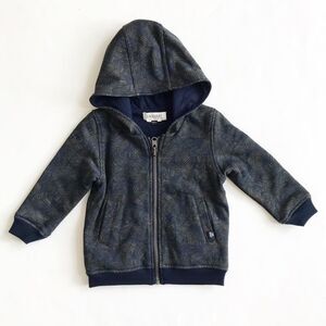 Jean Bourget leaf print zip up hoodie EUC 18m